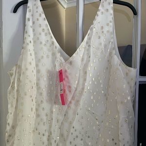 Lilly Pulitzer nwt white/gold tank top